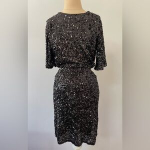 (She + Sky) black sequin cutout dress - Women’s M